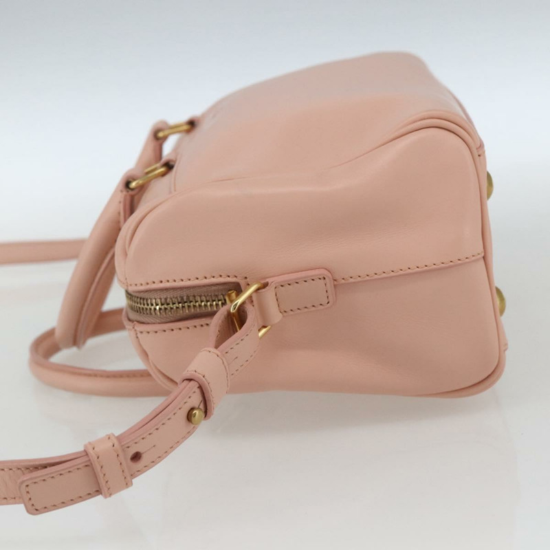 【日本直送】SAINT LAURENT 嬰兒旅行手提包 皮革 粉紅金色 330958 正品 164086V-2