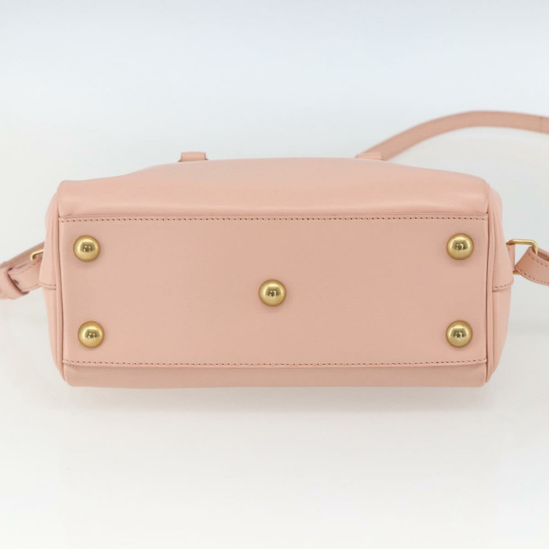 【日本直送】SAINT LAURENT 嬰兒旅行手提包 皮革 粉紅金色 330958 正品 164086V-4
