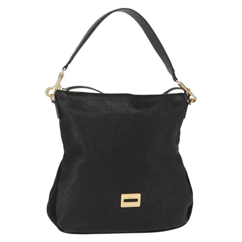 【日本直送】CELINE 黑色金色皮革肩背包，正品編號 157472-0