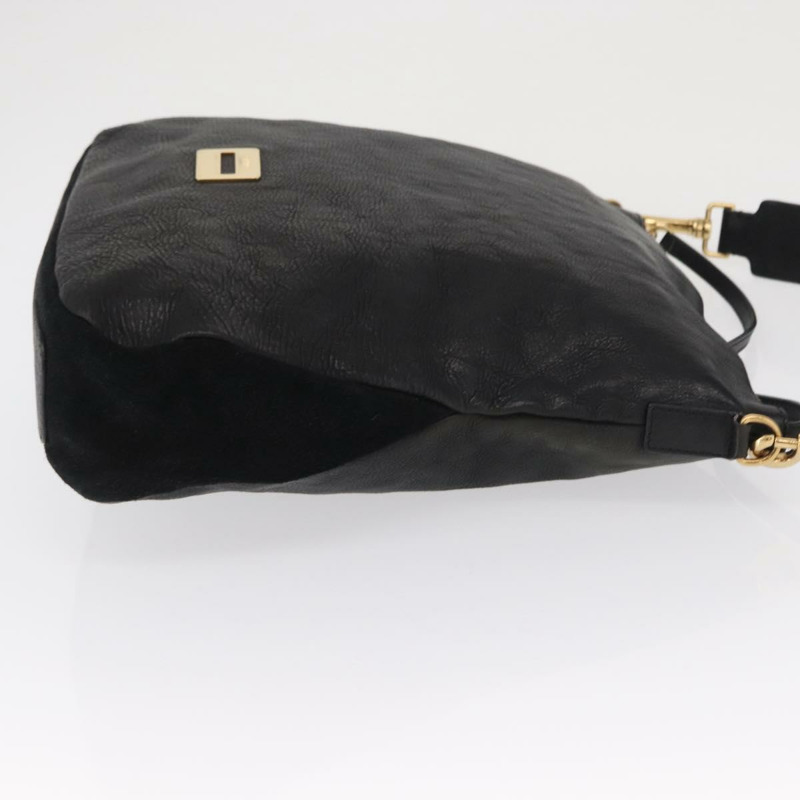 【日本直送】CELINE 黑色金色皮革肩背包，正品編號 157472-2