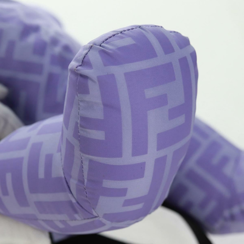 【日本直送】FENDI Zucca背包熊背包 尼龍 紫色 銀色 正品 157464SAM-6