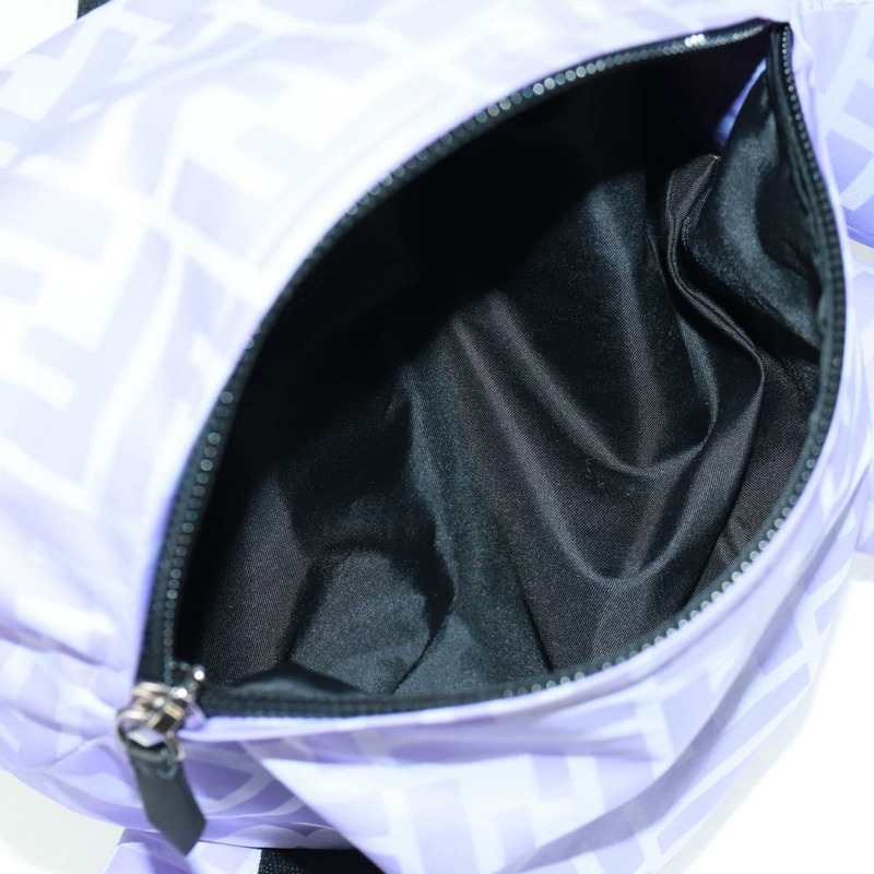 【日本直送】FENDI Zucca背包熊背包 尼龍 紫色 銀色 正品 157464SAM-9