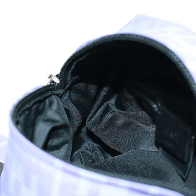 【日本直送】FENDI Zucca背包熊背包 尼龍 紫色 銀色 正品 157464SAM-22