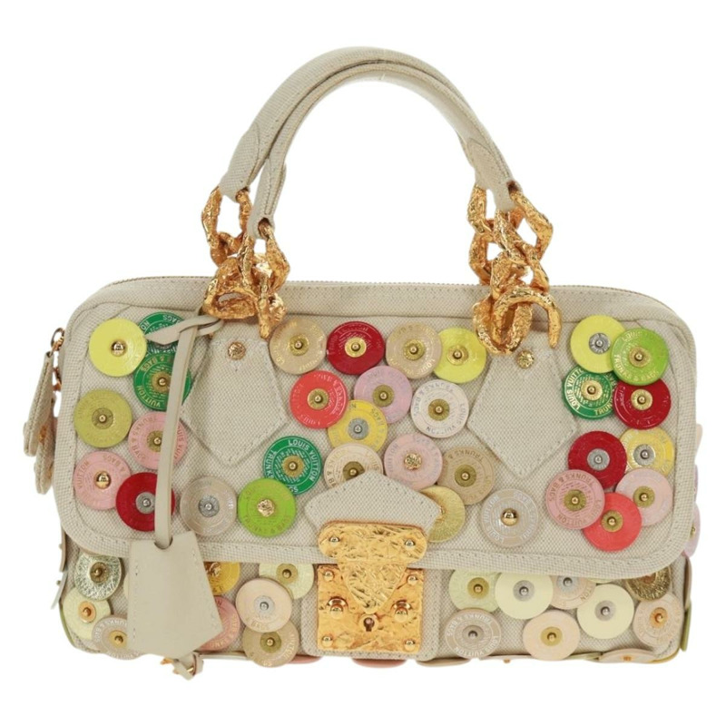 【日本直送】路易威登 Fleur Tinkerbell 手提包 白色皮革 M95407 LV 正品 157462SM-12