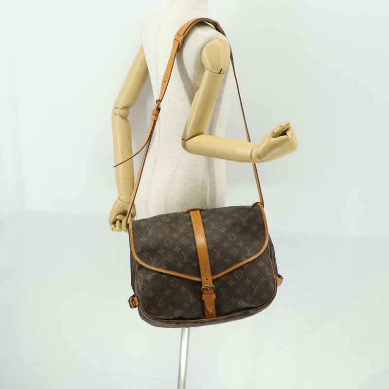 【日本直送】路易威登 Monogram Saumur 35 肩背包 M42254 LV Auth 163546A-25