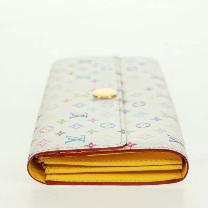 【日本直送】路易威登 (LOUIS VUITTON) 多色 Portefeuille Sarah 皮夾 白色 M93532 正品 163706V-2