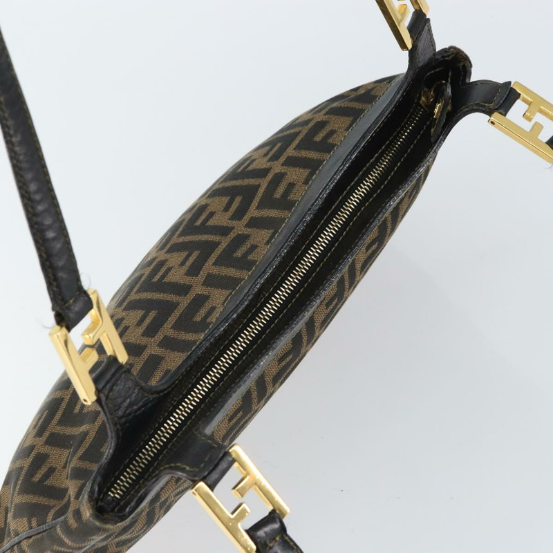 【日本直送】FENDI Zucca帆布單肩包 黑色 棕色 正品 163660-5