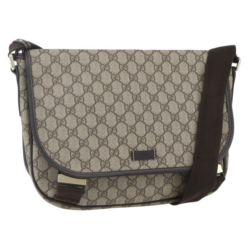 【日本直送】GUCCI GG Supreme 單肩包 PVC 米色 金色 201732 正品 SW1915-0