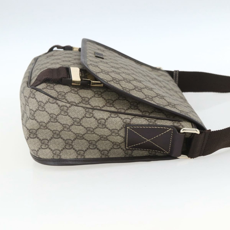 【日本直送】GUCCI GG Supreme 單肩包 PVC 米色 金色 201732 正品 SW1915-3