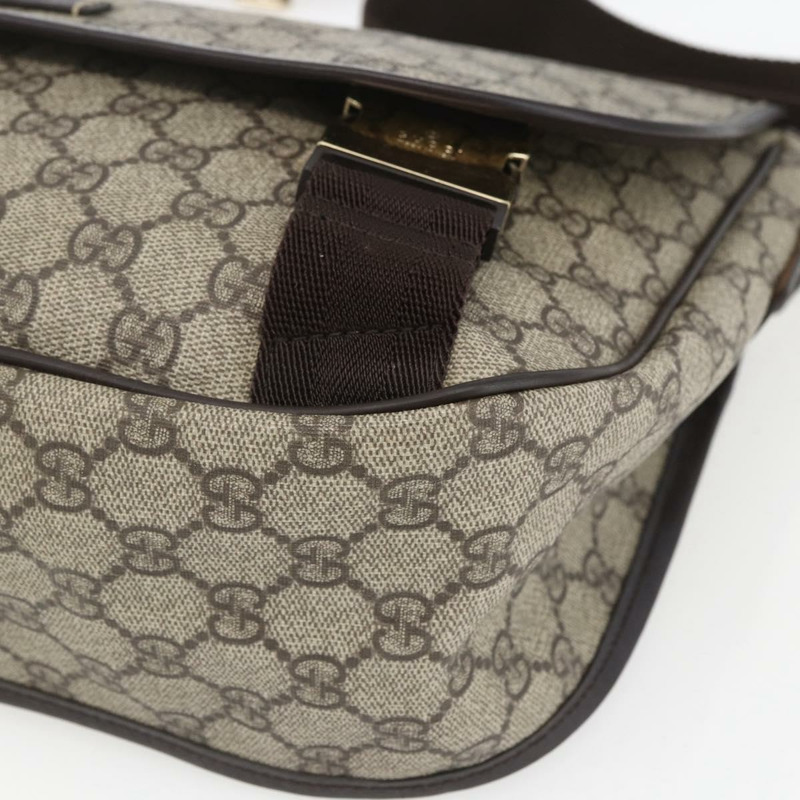 【日本直送】GUCCI GG Supreme 單肩包 PVC 米色 金色 201732 正品 SW1915-8