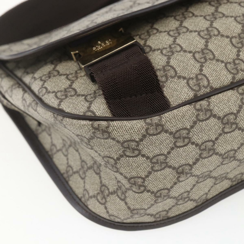 【日本直送】GUCCI GG Supreme 單肩包 PVC 米色 金色 201732 正品 SW1915-13