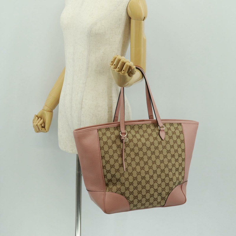 【日本直送】GUCCI GG帆布托特包 暢貨 米色 金色 粉紅色 449242 正品 am10538V-22
