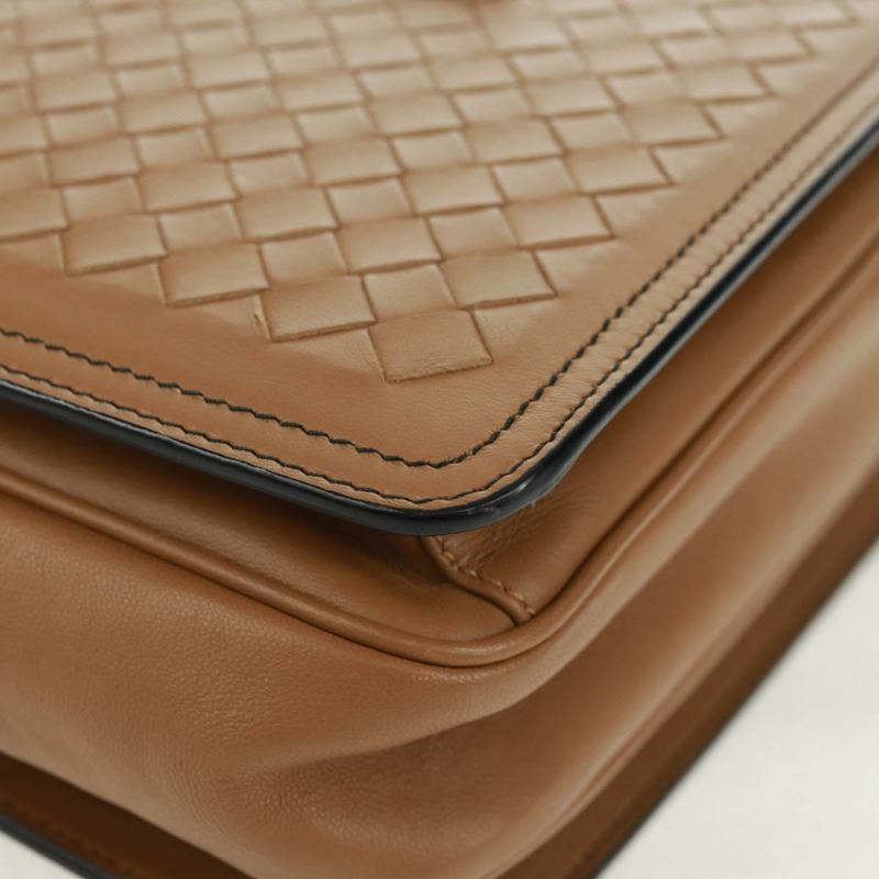 【日本直送】BOTTEGA VENETA INTRECCIATO 鏈條單肩包 皮革 米色 正品 am10506V-8