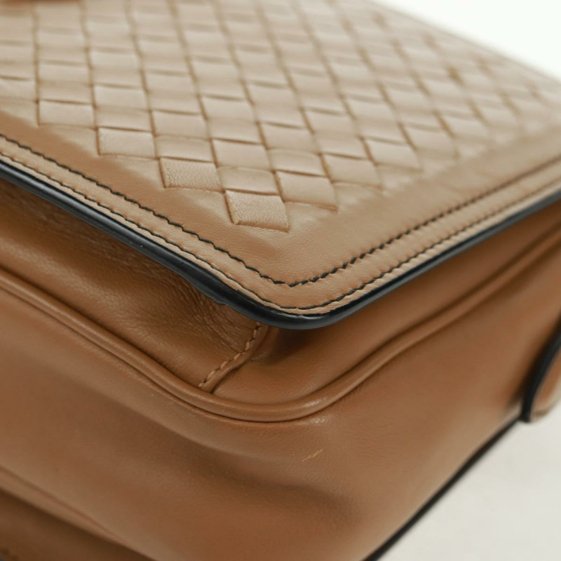 【日本直送】BOTTEGA VENETA INTRECCIATO 鏈條單肩包 皮革 米色 正品 am10506V-13