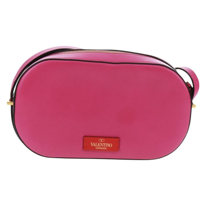 【日本直送】VALENTINO V Logo Walk 單肩包 皮革 粉紅色 金飾 正品 am10527V-1