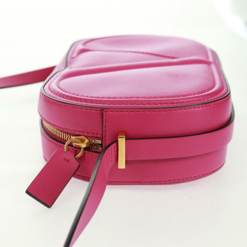 【日本直送】VALENTINO V Logo Walk 單肩包 皮革 粉紅色 金飾 正品 am10527V-2