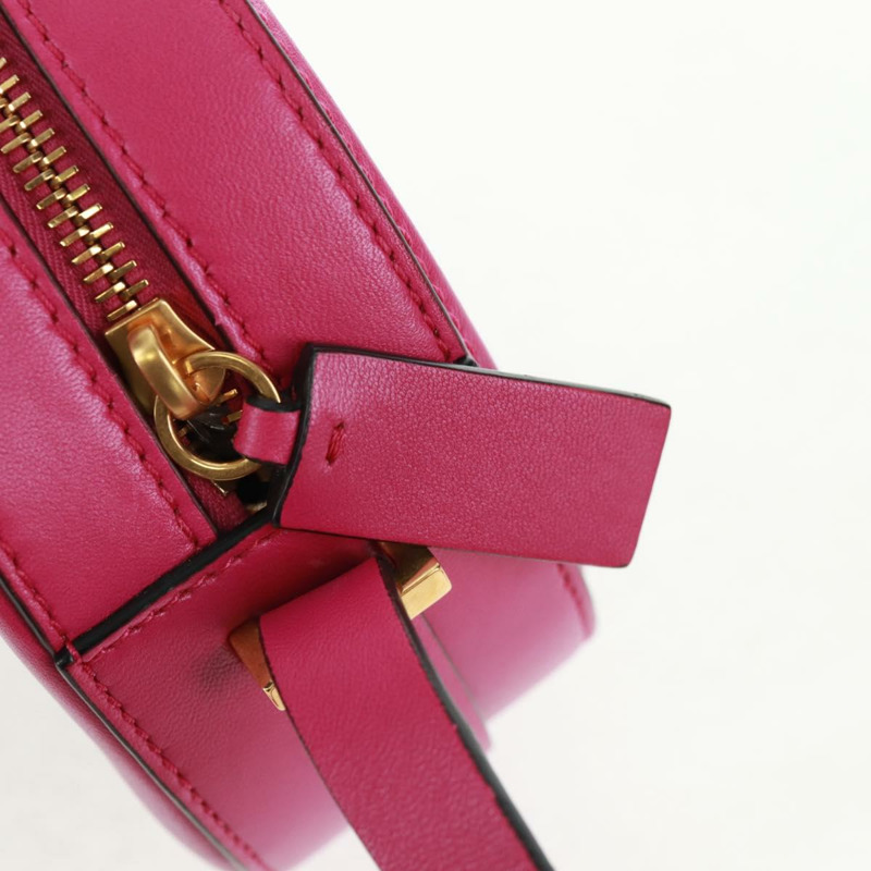 【日本直送】VALENTINO V Logo Walk 單肩包 皮革 粉紅色 金飾 正品 am10527V-9