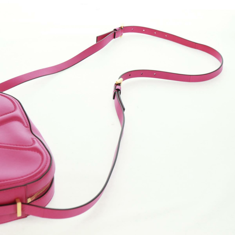 【日本直送】VALENTINO V Logo Walk 單肩包 皮革 粉紅色 金飾 正品 am10527V-13