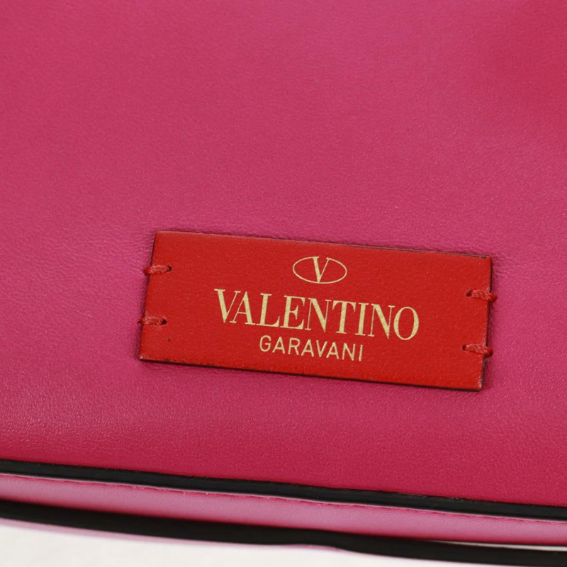 【日本直送】VALENTINO V Logo Walk 單肩包 皮革 粉紅色 金飾 正品 am10527V-17