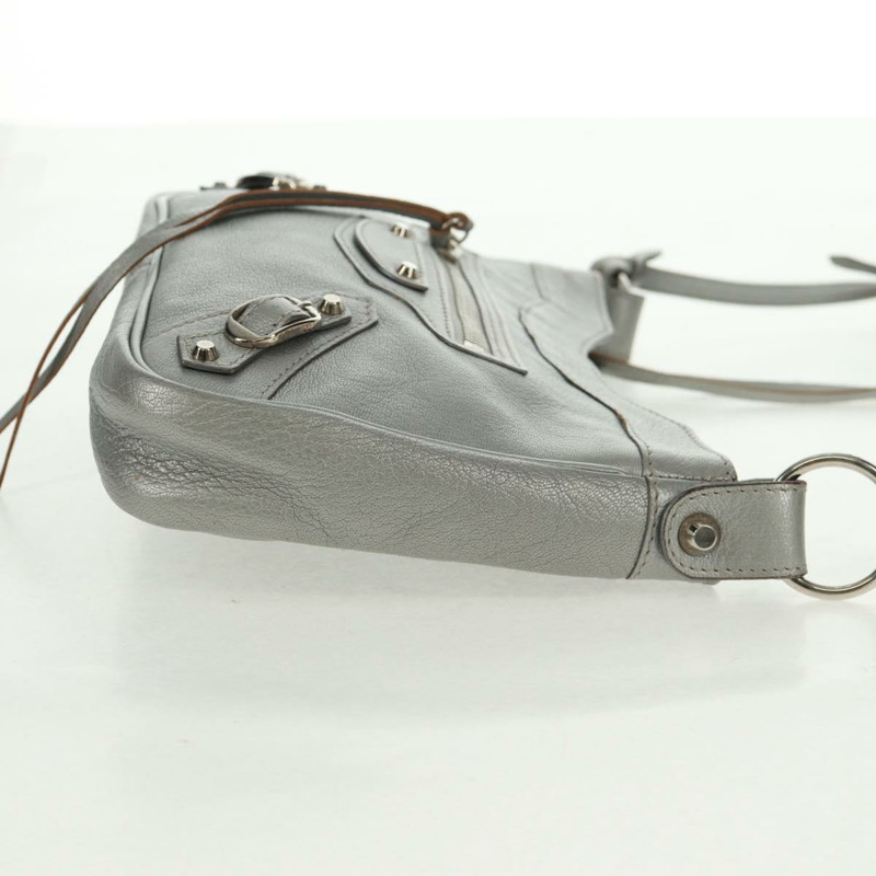 【日本直送】BALENCIAGA The Hip 單肩包 皮革 銀色 242803 正品 163625V-4