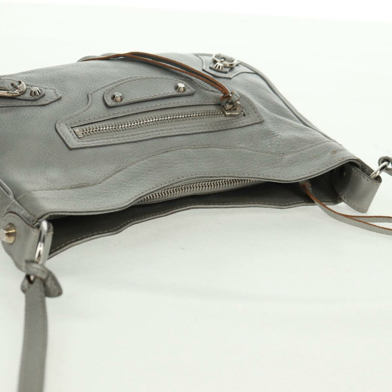 【日本直送】BALENCIAGA The Hip 單肩包 皮革 銀色 242803 正品 163625V-6