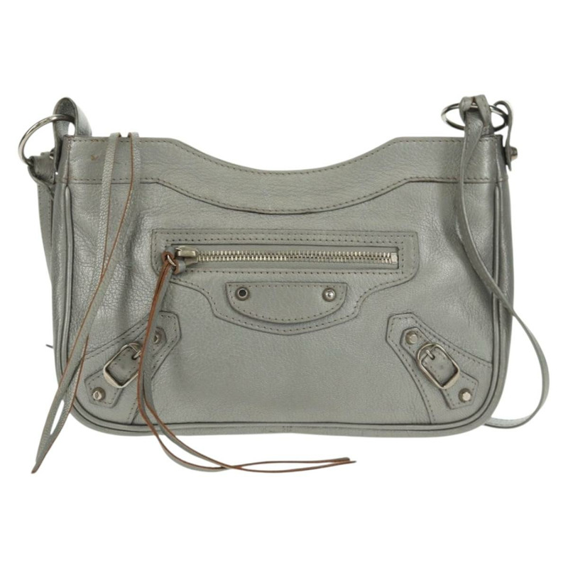 【日本直送】BALENCIAGA The Hip 單肩包 皮革 銀色 242803 正品 163625V-12