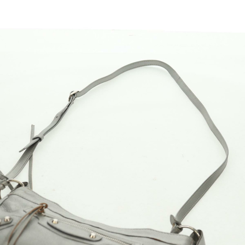 【日本直送】BALENCIAGA The Hip 單肩包 皮革 銀色 242803 正品 163625V-13