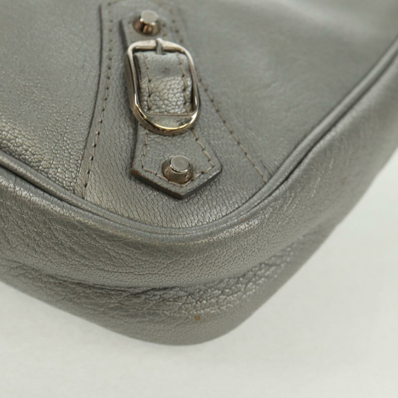 【日本直送】BALENCIAGA The Hip 單肩包 皮革 銀色 242803 正品 163625V-15