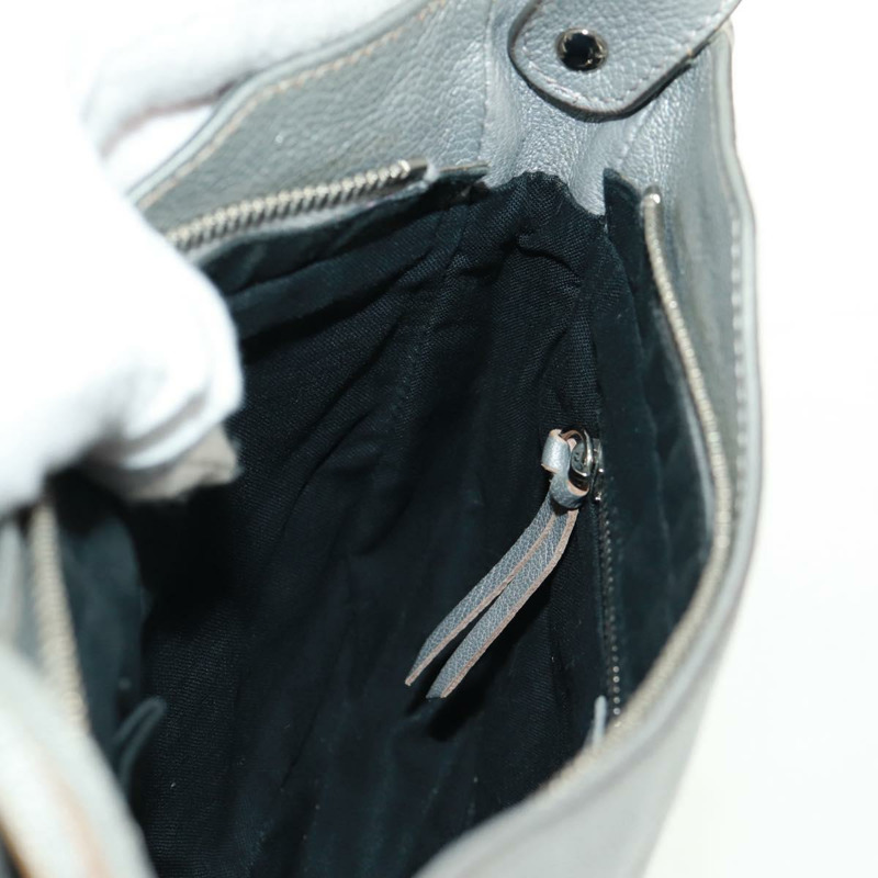 【日本直送】BALENCIAGA The Hip 單肩包 皮革 銀色 242803 正品 163625V-22