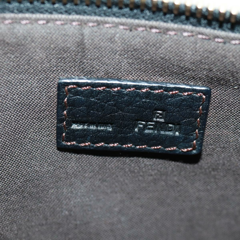 【日本直送】FENDI Zucchino帆布配件包 黑色 金色 Auth 163722V-18