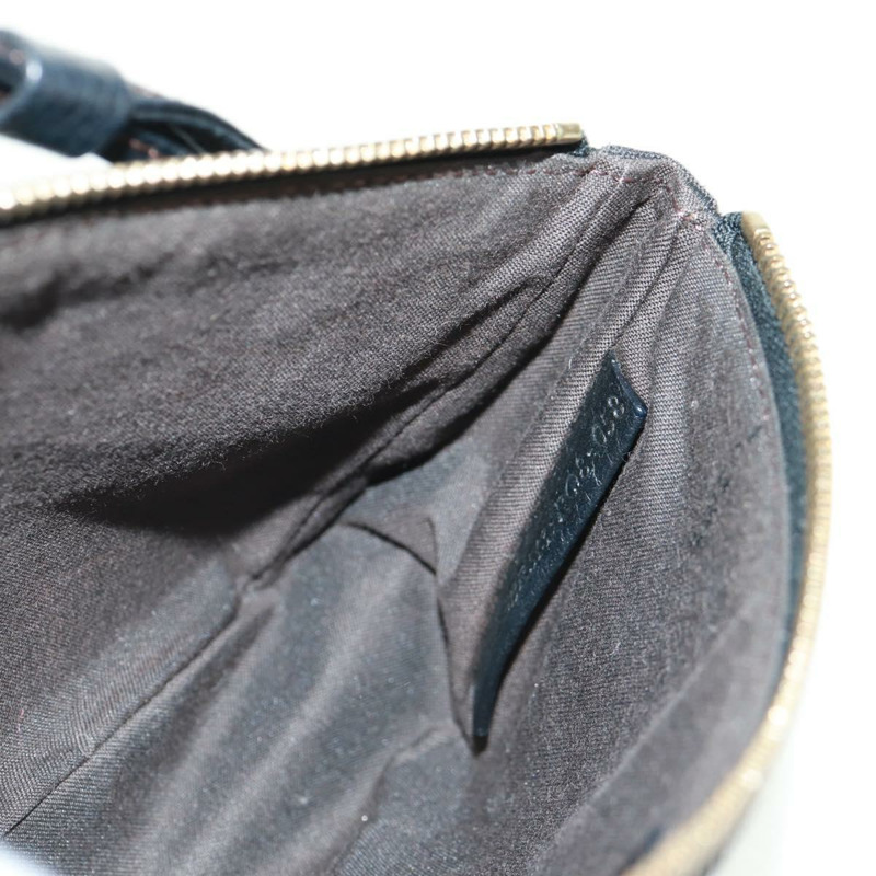 【日本直送】FENDI Zucchino帆布配件包 黑色 金色 Auth 163722V-20