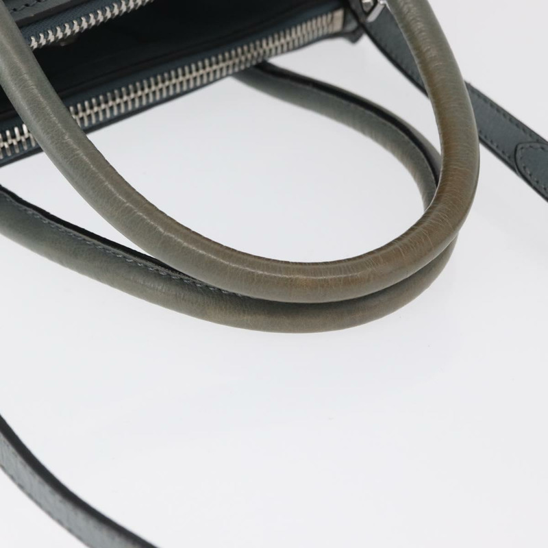 【日本直送】PRADA 手提包 Safiano 皮革 2way Gray Silver Auth 164520-6