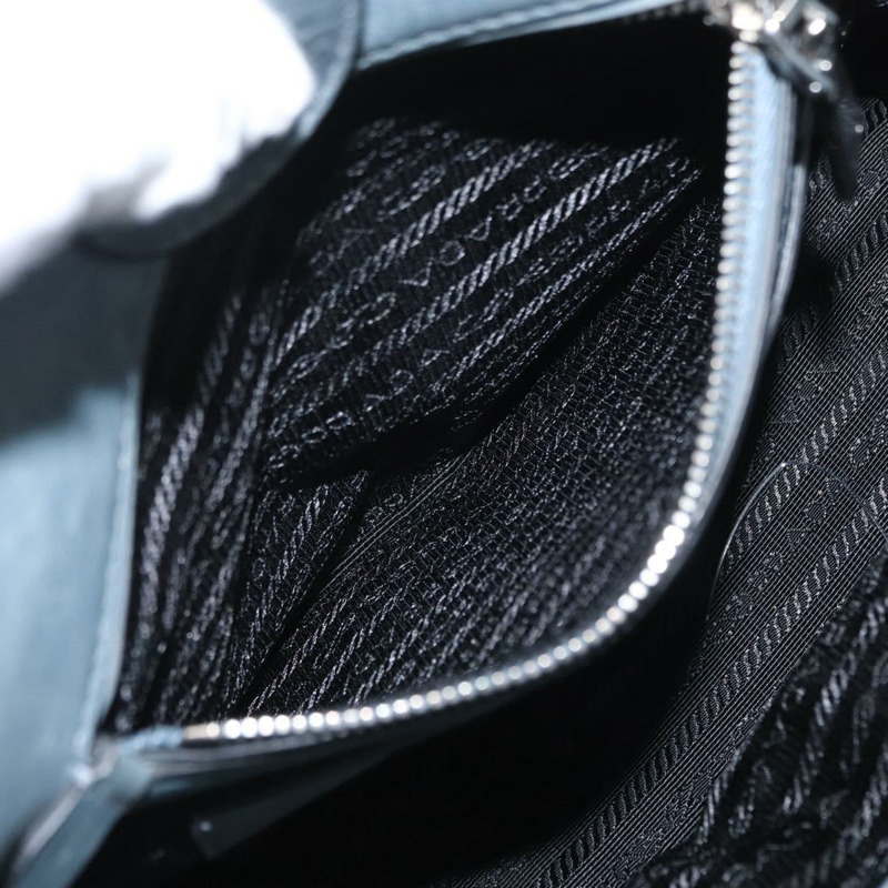 【日本直送】PRADA 手提包 Safiano 皮革 2way Gray Silver Auth 164520-23