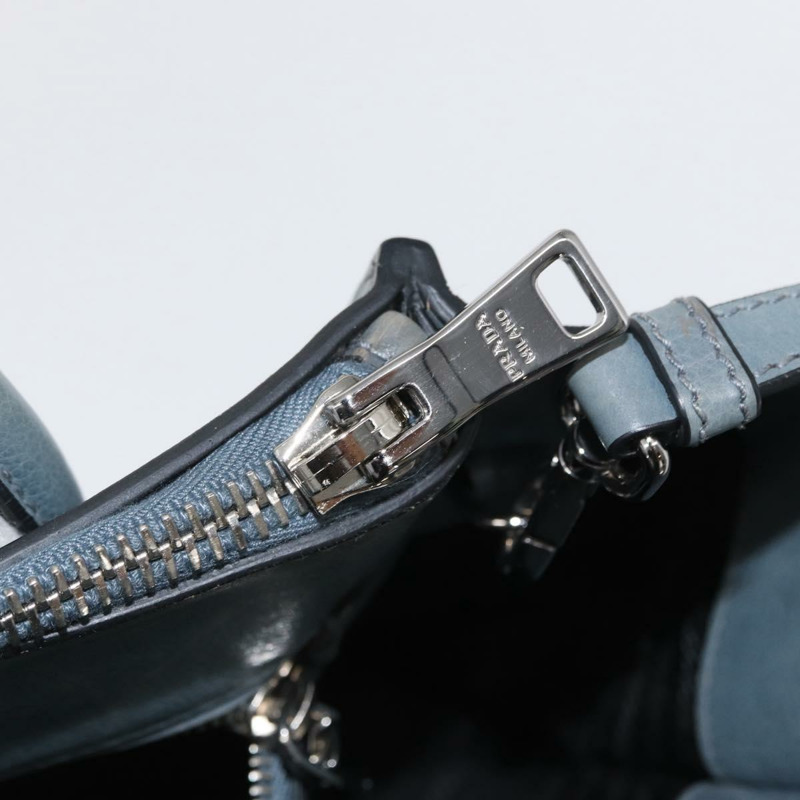 【日本直送】PRADA 手提包 Safiano 皮革 2way Gray Silver Auth 164520-24