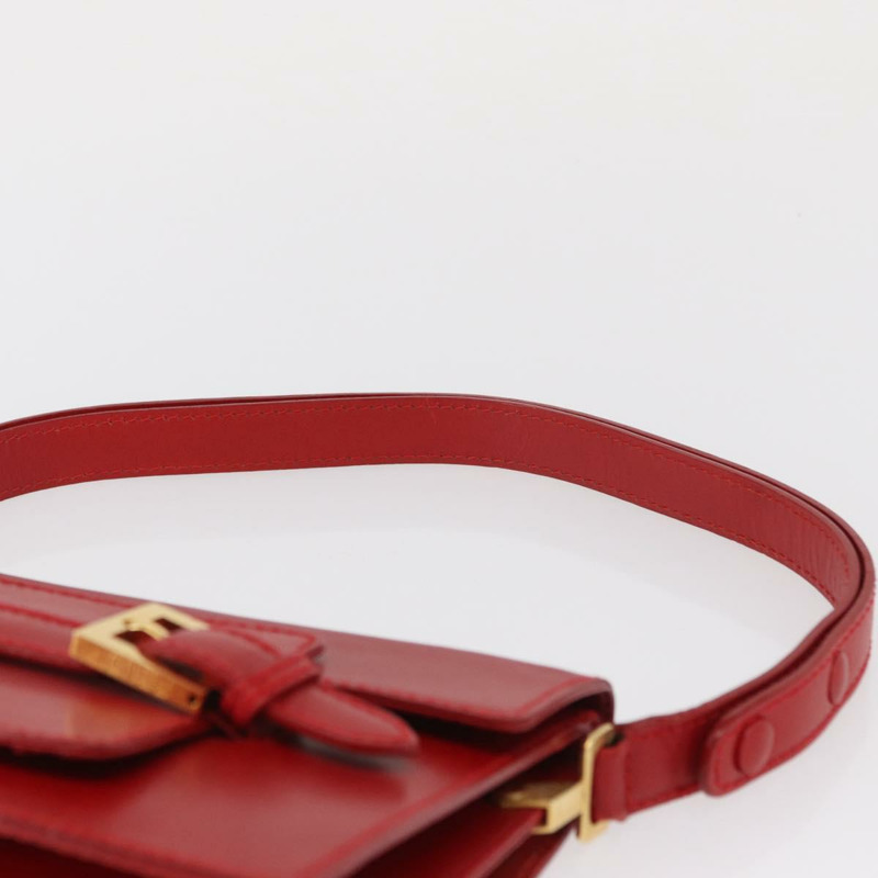 【日本直送】FENDI 紅色金色皮革肩背包 正品 164525V-7