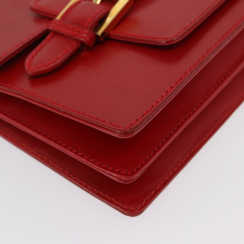【日本直送】FENDI 紅色金色皮革肩背包 正品 164525V-8