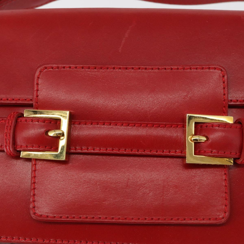 【日本直送】FENDI 紅色金色皮革肩背包 正品 164525V-16