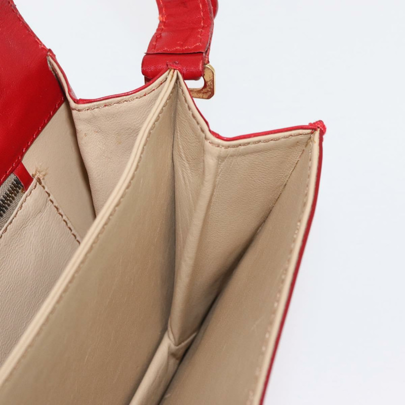 【日本直送】FENDI 紅色金色皮革肩背包 正品 164525V-21