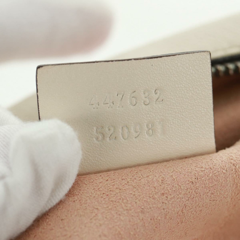 【日本直送】GUCCI 白色金色皮革單肩包 447632 正品 164482V-10