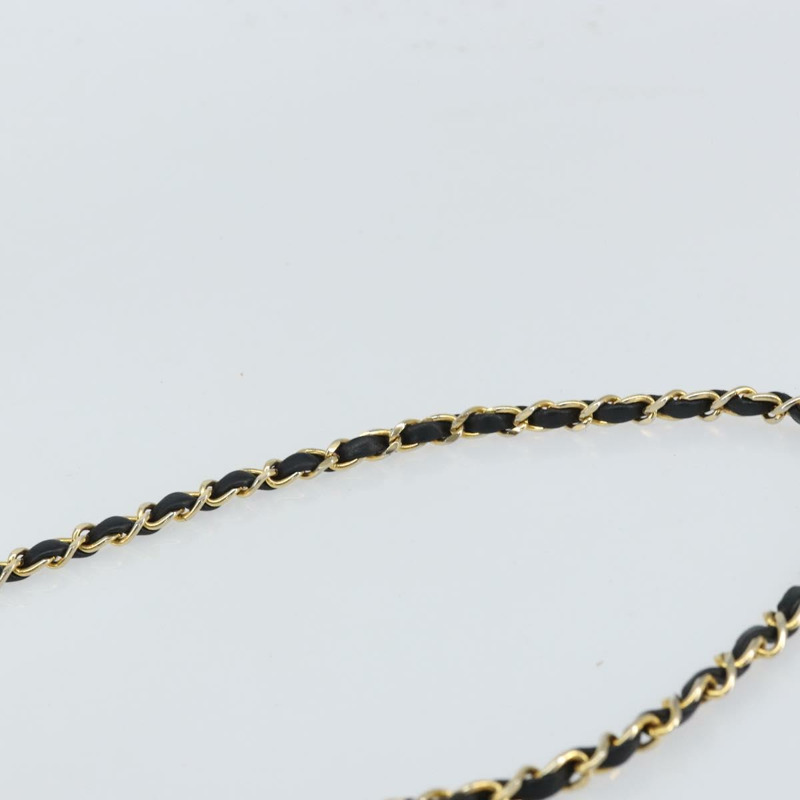 【日本直送】香奈兒鏈絎縫單肩包 羊皮 黑色 金色 CC 標誌 Auth bs32365-7