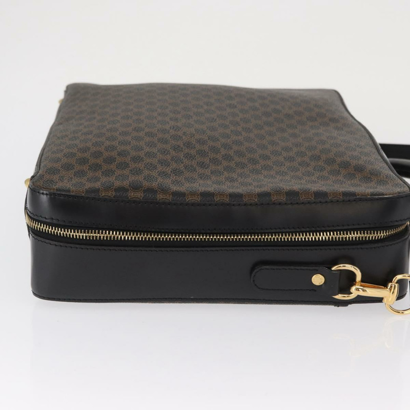 【日本直送】CELINE Macadam帆布手提包 PVC皮革 2way 黑色金色 Auth 164759V-2