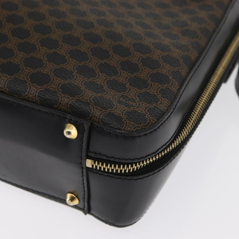 【日本直送】CELINE Macadam帆布手提包 PVC皮革 2way 黑色金色 Auth 164759V-16