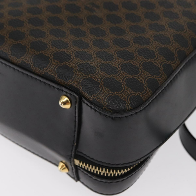 【日本直送】CELINE Macadam帆布手提包 PVC皮革 2way 黑色金色 Auth 164759V-18