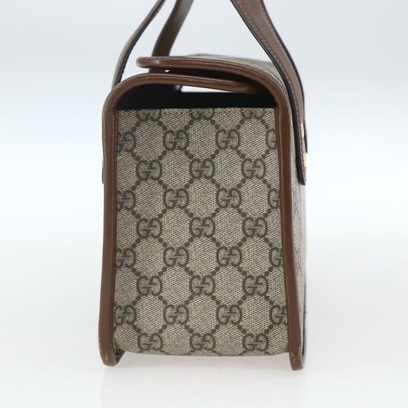 【日本直送】GUCCI GG Supreme 馬銜扣手提包 PVC 金色 米色 627323 正品 ka1576M-3