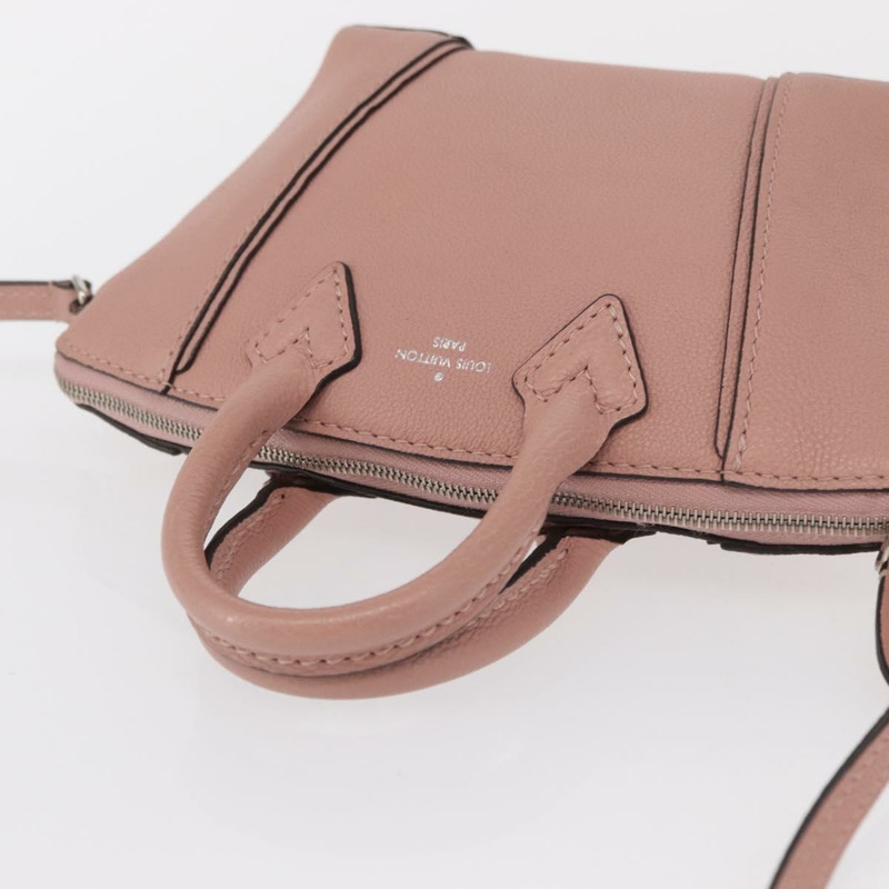 【日本直送】路易威登 Parnasea Nano Lockit 手提包 皮革 粉紅色 M61256 LV 正品 ka1550-5