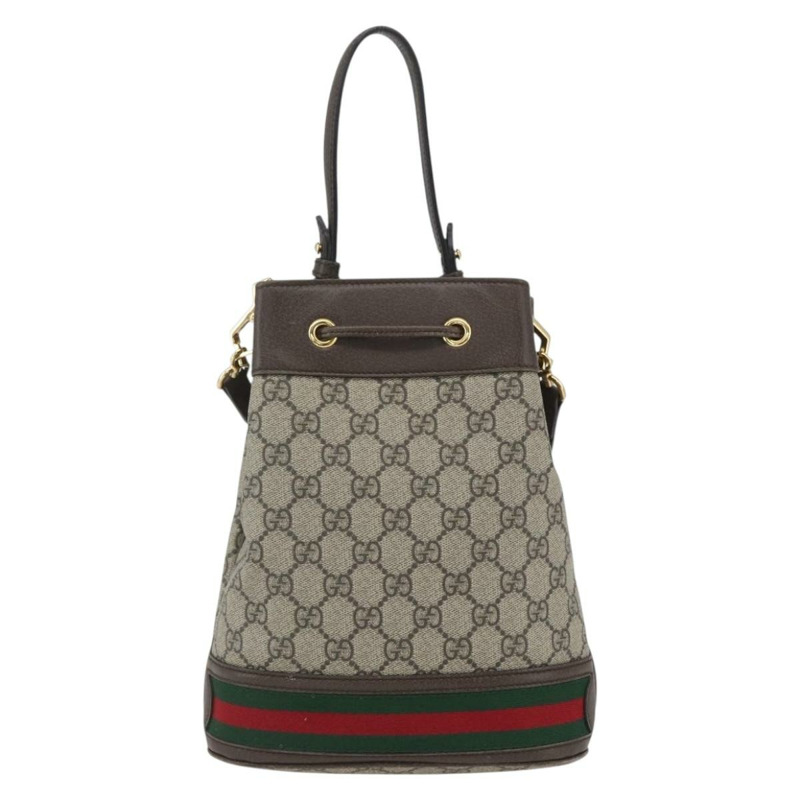 【日本直送】GUCCI GG Supreme Web Sherry Line Ophidia 手提包 PVC 兩用米色 550621 正品 ka1592M-1