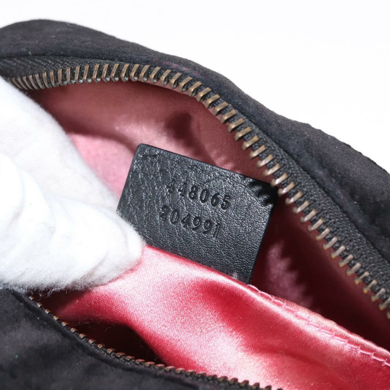 【日本直送】GUCCI GG Marmont 迷你相機包鏈條包麂皮黑色金色 448065 正品 ka1530-11