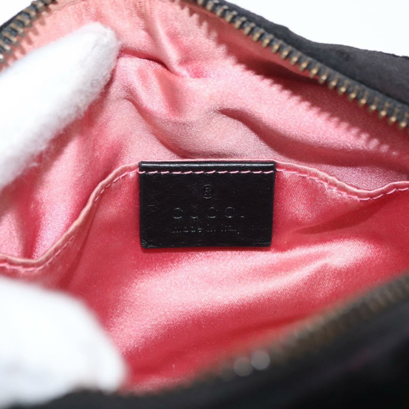 【日本直送】GUCCI GG Marmont 迷你相機包鏈條包麂皮黑色金色 448065 正品 ka1530-17