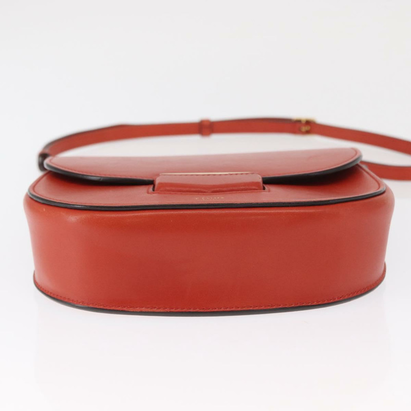 【日本直送】CELINE 橘色金色皮革肩背包 正品 ka1547-4