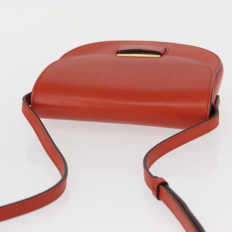 【日本直送】CELINE 橘色金色皮革肩背包 正品 ka1547-5